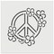 Peace Sign Surrounded by Flowers Wall Cookie DIY Craft Reusable Stencil